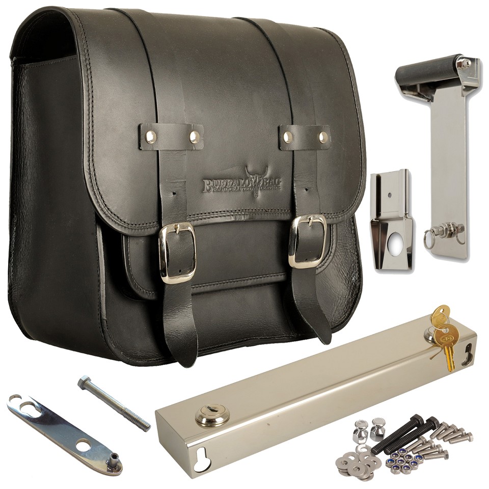 Satteltasche "Vegas" 17 Liter Komplettset passend für HD Dyna - links
