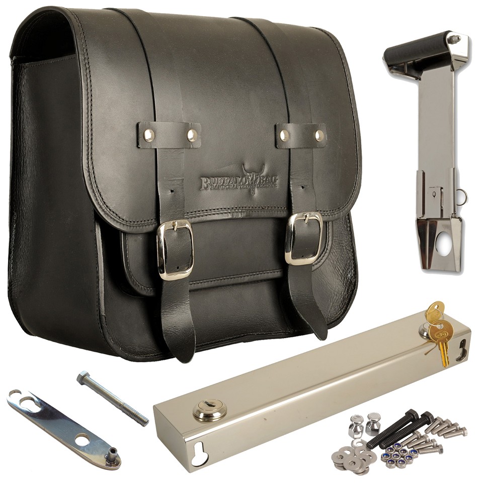 Satteltasche "Vegas" 17 Liter Komplettset passend für HD Dyna - rechts
