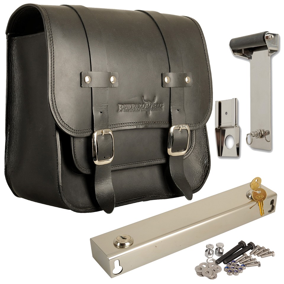 Satteltasche "Vegas" 17 Liter Komplettset passend für HD Dyna Fat Bob - links