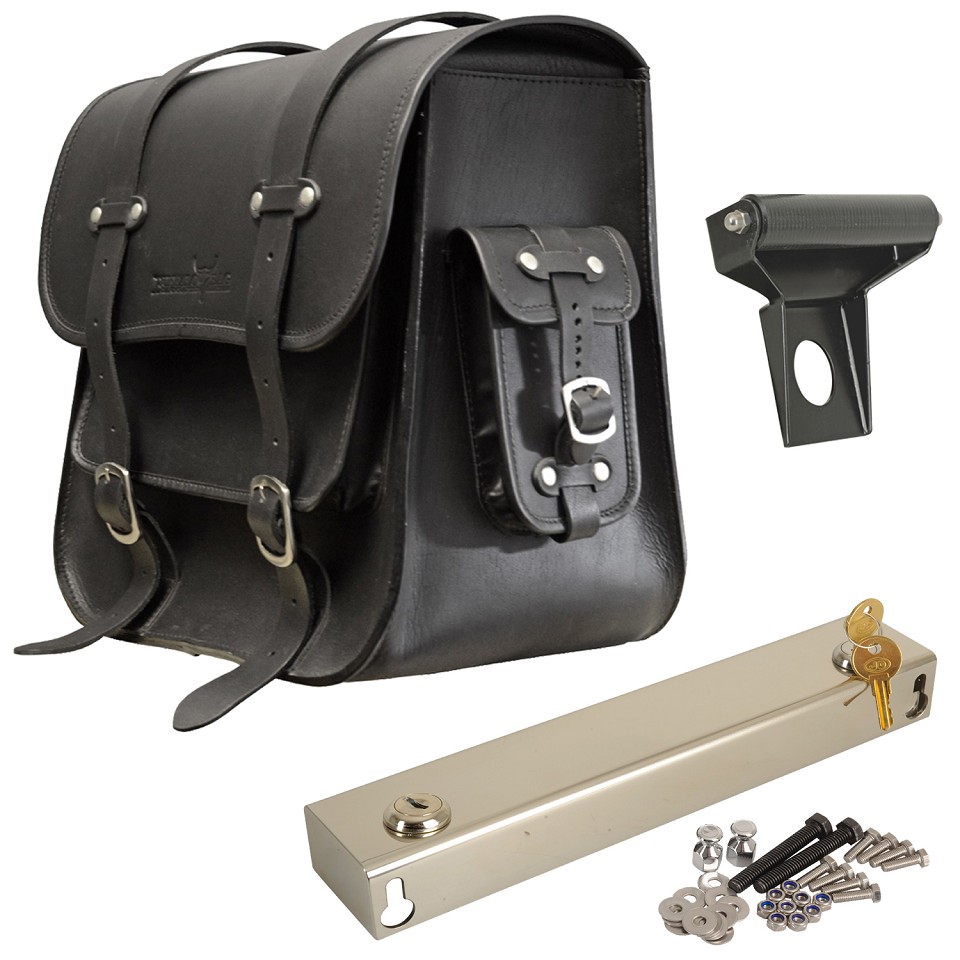 Saddlebag "Frisco" 36 litres complete set 19 mm axle suitable for HD Dyna Fat Bob - left Saddlebag "Frisco" 36 litres complete set 19 mm axle suitable for HD Dyna Fat Bob - left