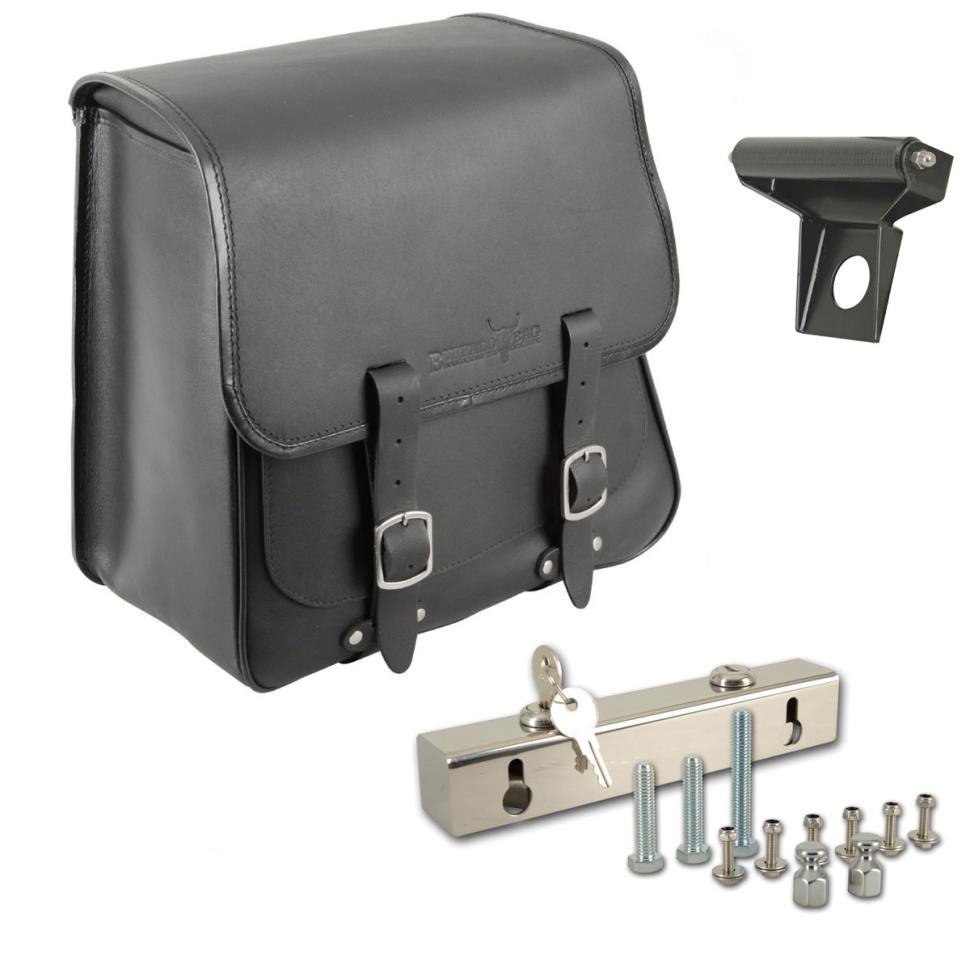 Saddlebag "Boston" 28 litres complete set 19 mm suitable for HD Softail Slim + Blackline - left Saddlebag "Boston" 28 litres complete set 19 mm suitable for HD Softail Slim + Blackline - left