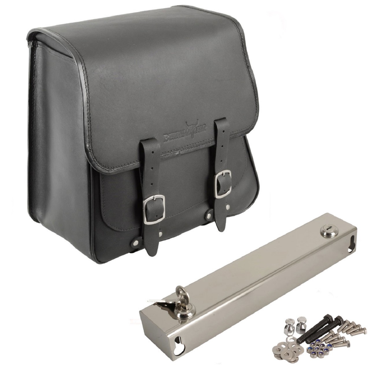 Saddlebag "Boston" 28 litres with bracket suitable for HD Dyna Fat Bob - left Saddlebag "Boston" 28 litres with bracket suitable for HD Dyna Fat Bob - left