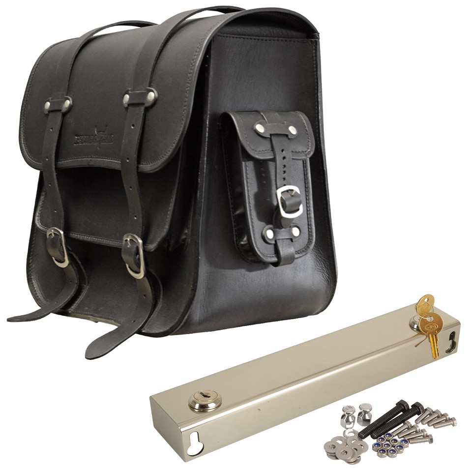 Saddlebag "Frisco" 36 litres with bracket suitable for HD Dyna Fat Bob - left Saddlebag "Frisco" 36 litres with bracket suitable for HD Dyna Fat Bob - left