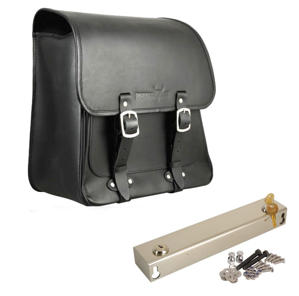 Saddlebag "Boston" 20 litres with bracket suitable for HD Dyna Fat Bob - left Saddlebag "Boston" 20 litres with bracket suitable for HD Dyna Fat Bob - left