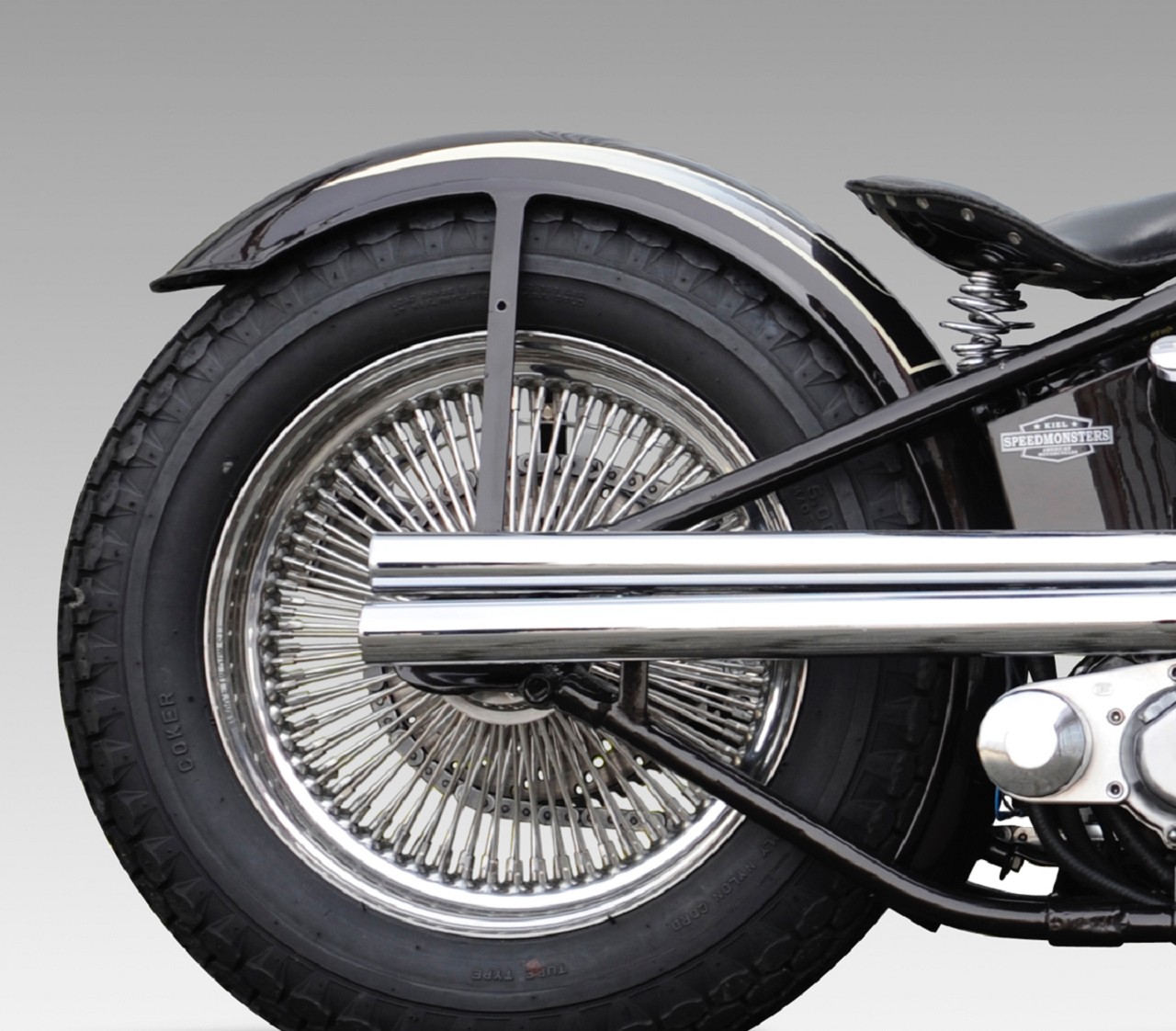 Parafango Posteriore Universale In Acciaio Zincato – Larghezza 150 Mm, Spessore 1 Mm, Per Chopper E Custom Bikes, Senza Bordi