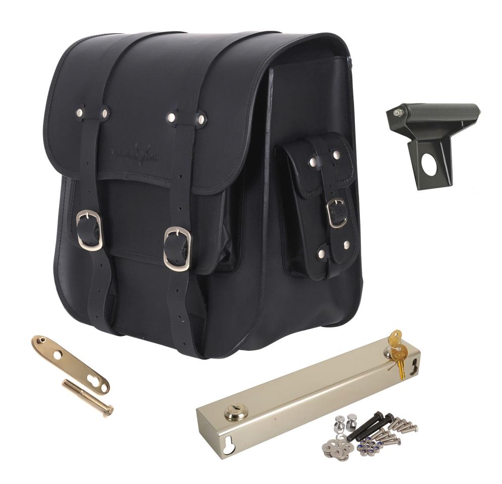 Saddlebag "Frisco" 36 litres complete set 19 mm axle suitable for HD Dyna - left Saddlebag "Frisco" 36 litres complete set 19 mm axle suitable for HD Dyna - left